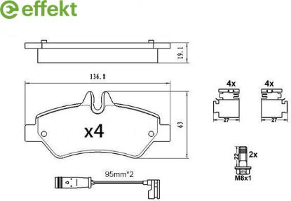 Brake Pad Set, disc brake MERCEDES-BENZ - 004 420 69 20