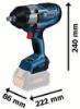 Electrical Tool Set (rechargeable) GDS 18V-1000 (solo; L), 350 / 650 / 1050 Nm, 1/2"