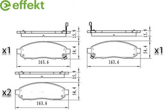 Brake Pad Set, disc brake Nissan
