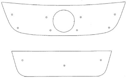 Trim/Protection Strip, radiator grille VW Touran 2007-2010