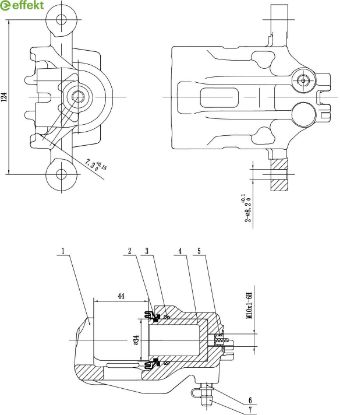 Brake Caliper KIA - 58210-1H300 Brake Caliper KIA - 58210-1H300