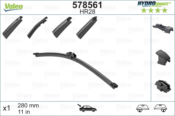 Wiper Blade HR28 HydroConnect 28cm TAGA