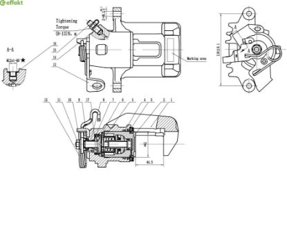 Brake Caliper VAG - 1J0 615 423B