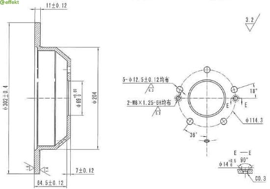 Brake Disc KIA - 58411-2P000
