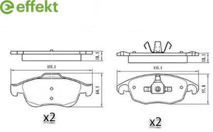 Brake Pad Set, disc brake PSA - 16 172 729 80