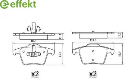 Brake Pad Set, disc brake VOLVO - 30793093