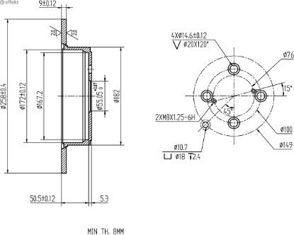 Brake Disc TOYOTA - 42431-02070