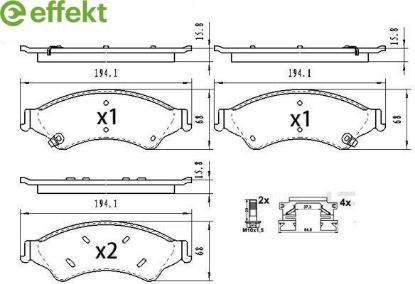 Brake Pad Set, disc brake FORD