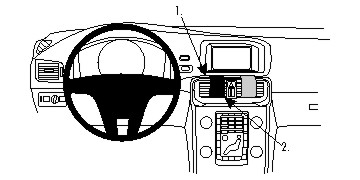 Trim Frame Volvo V40 13-17 keskele