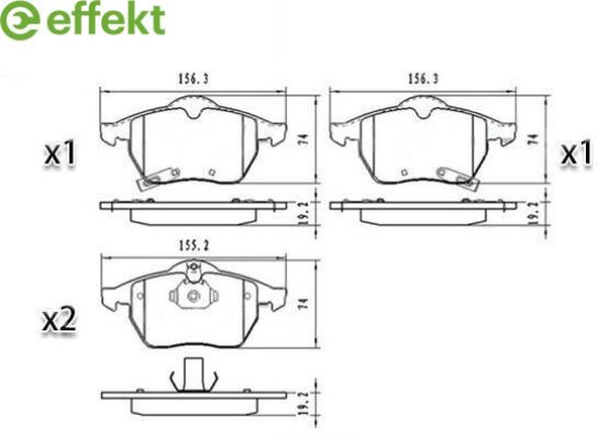 Brake Pad Set, disc brake Opel, Saab