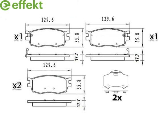 Brake Pad Set, disc brake Kia
