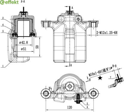 Brake Caliper NISSAN - 44001-JY00A