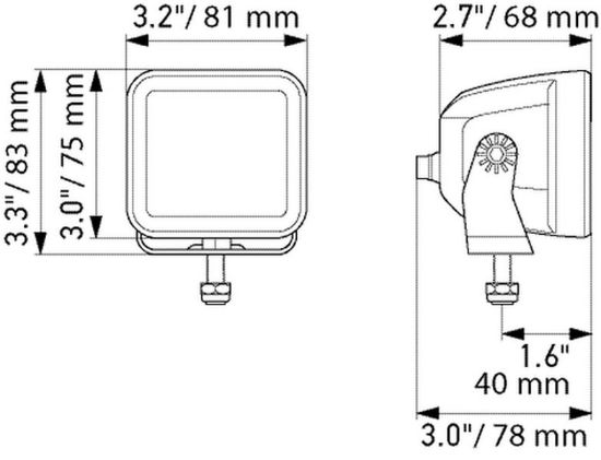 Spotlight LED Cube KIT 3.2" Spot 3000lm