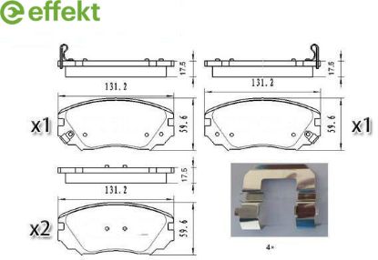 Brake Pad Set, disc brake Opel