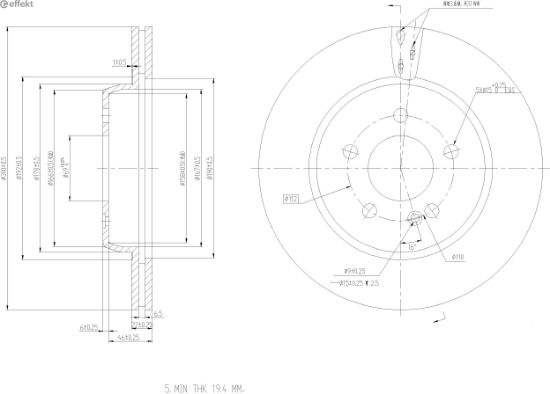 Brake Disc MERCEDES-BENZ - 000 423 18 12