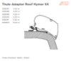 Mounting Set, roof rack Hymer SX Adapter Serie 6 - 5,50m