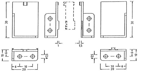 Fuse Holder kinnitusnurk, par. P-178-615..