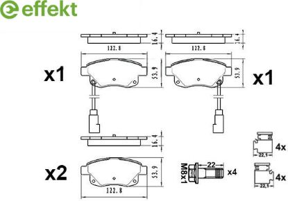 Brake Pad Set, disc brake FORD - 1 819 638