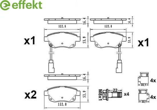 Brake Pad Set, disc brake FORD - 1 819 638