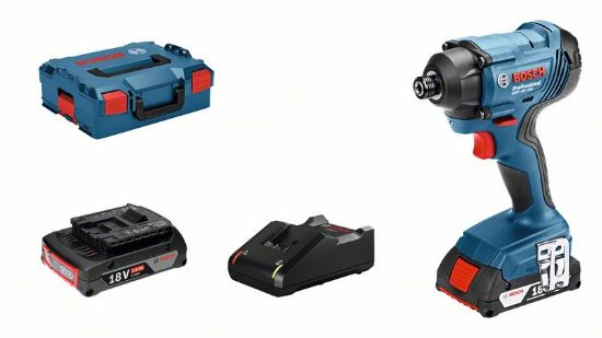 Electrical Tool Set (rechargeable) GDR 18V-160, 2x2.0Ah, GAL 1820, 160 Nm, 1/4"