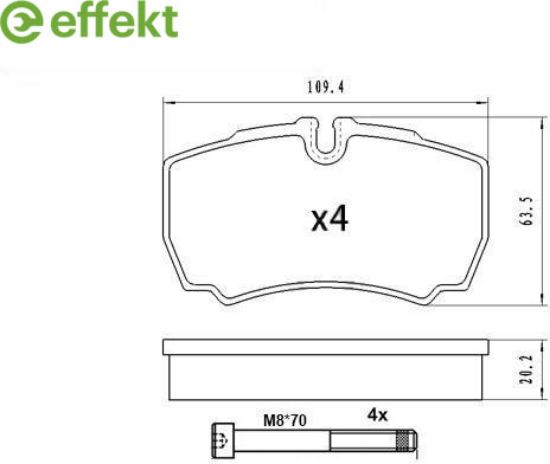 Brake Pad Set, disc brake Iveco
