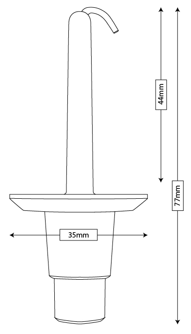 Trim/Protection Strip, radiator grille kinnitusklamber 44mm
