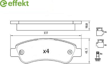 Brake Pad Set, disc brake PSA - 16 111 408 80