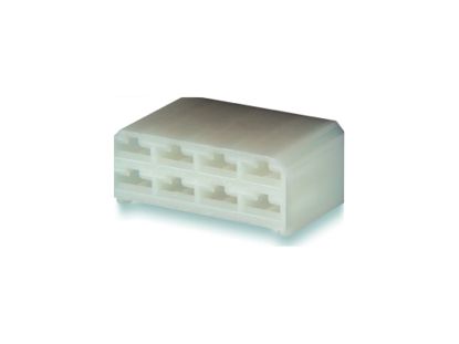 Plug 8 klemmiga, 6,3mm, sisem.