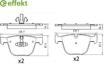 Brake Pad Set, disc brake BMW