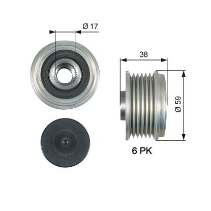 Alternator Freewheel Clutch Hyundai, Kia
