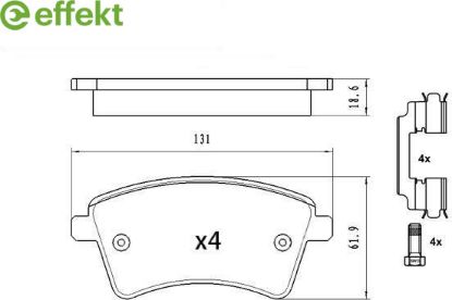 Brake Pad Set, disc brake Renault