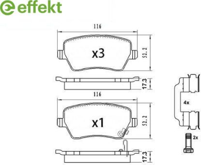 Brake Pad Set, disc brake Opel, Suzuki