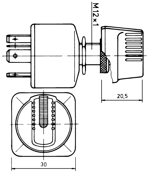 Switch pöördlüliti 0-1, 12V