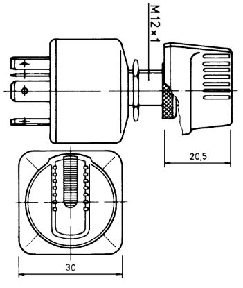 Switch pöördlüliti 0-1, 12V