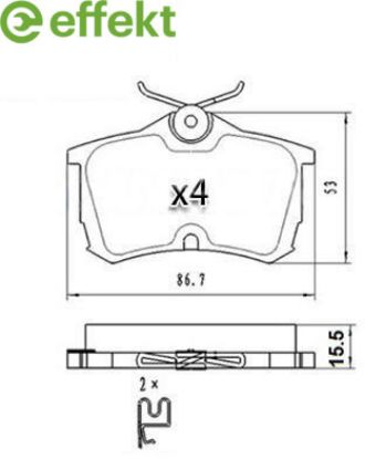 Brake Pad Set, disc brake HONDA - 43022-SEA-E01