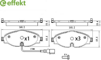 Brake Pad Set, disc brake VAG - 5Q0 698 151