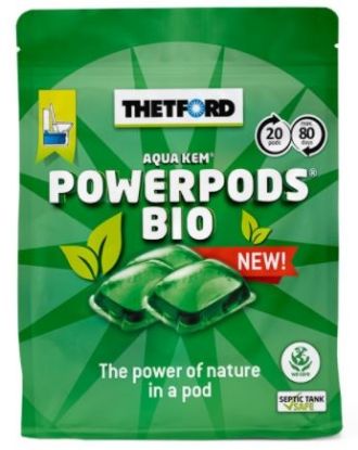 WC kemikaal Thetford Powerpods Green 20tk jäätmemahutisse