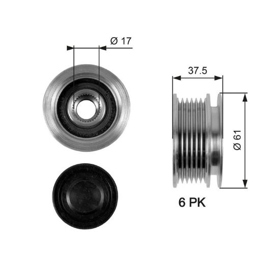 Alternator Freewheel Clutch GA75102