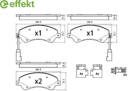 Brake Pad Set, disc brake FORD - 1 371 403