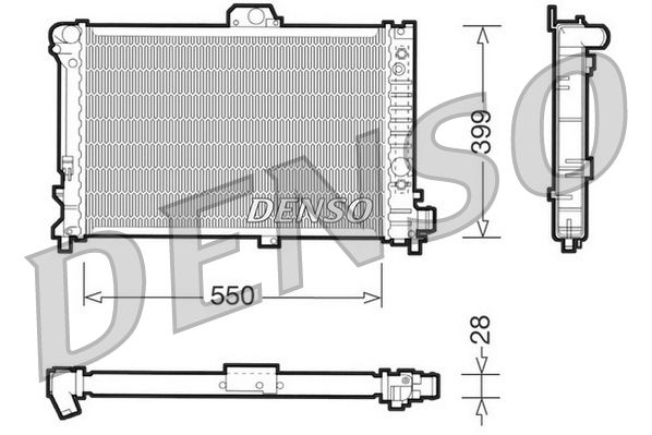 Radiator, engine cooling SAAB 9000 Turbo CAA A/T Radiator, engine cooling SAAB 9000 Turbo CAA A/T