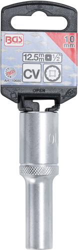 Socket Wrench Insert 1/2" Deep Socket, 12-pt, 10 mm