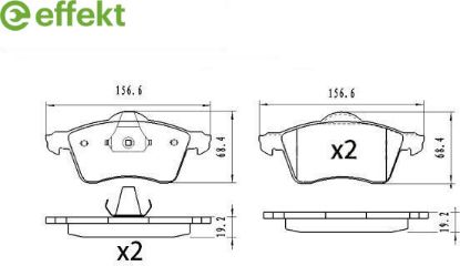 Brake Pad Set, disc brake VAG