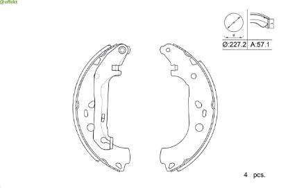 Brake Shoe Set FORD