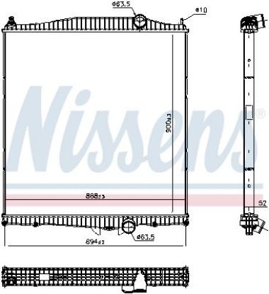 Radiator, engine cooling VOLVO B13L 09-