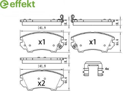Brake Pad Set, disc brake GENERAL MOTORS - 13237751