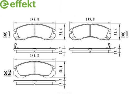 Brake Pad Set, disc brake MITSUBISHI - MB699453