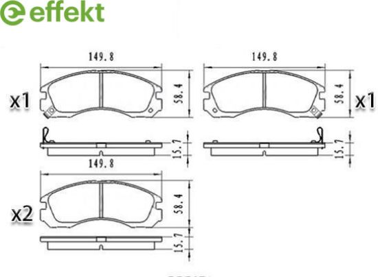 Brake Pad Set, disc brake MITSUBISHI - MB699453