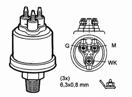 Sensor, oil pressure 1/8" -27NPTF 1
