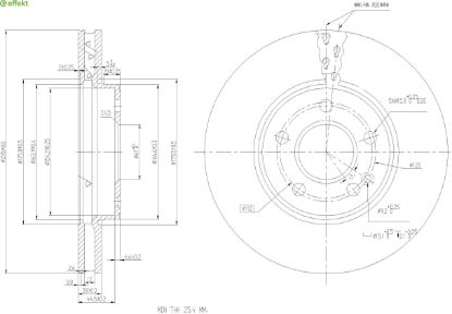 Brake Disc MERCEDES-BENZ - 246 421 01 12