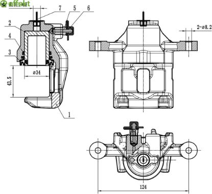 Brake Caliper HYUNDAI - 58230-2S100